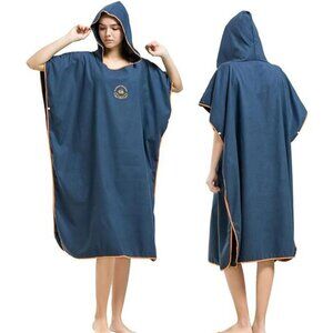 Microfiber Surf Poncho,Wetsuit Changing BathRobe,Quick Dry Pool Swim Beach Towel